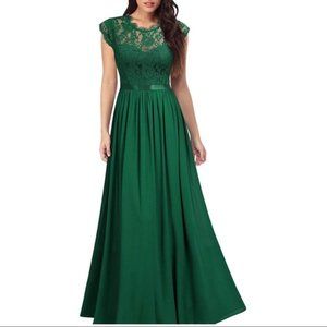 Miusol Emerald Winter Green Maxi Dress Medium